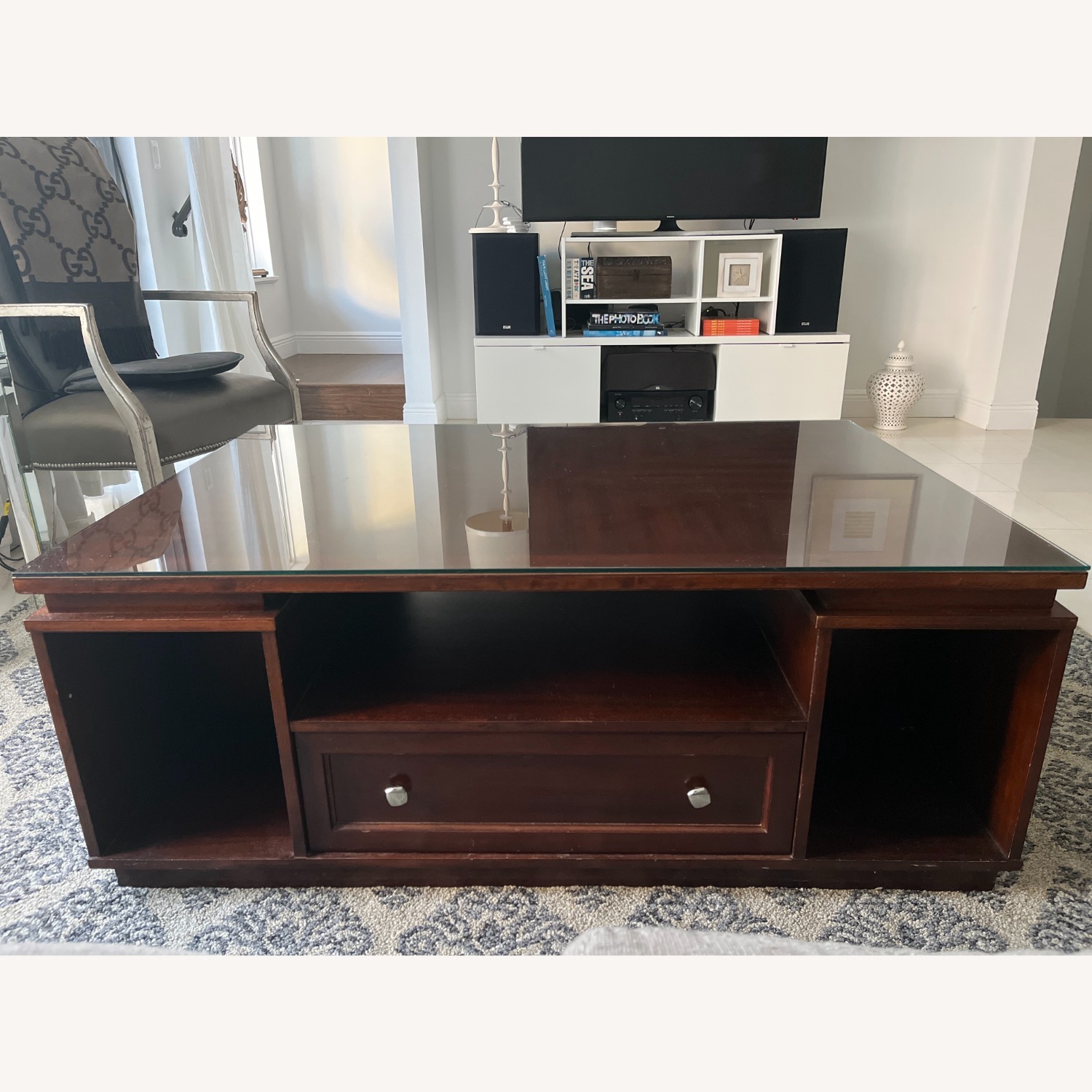 Bernhardt Dark Brown Wood Coffee Table - image-4
