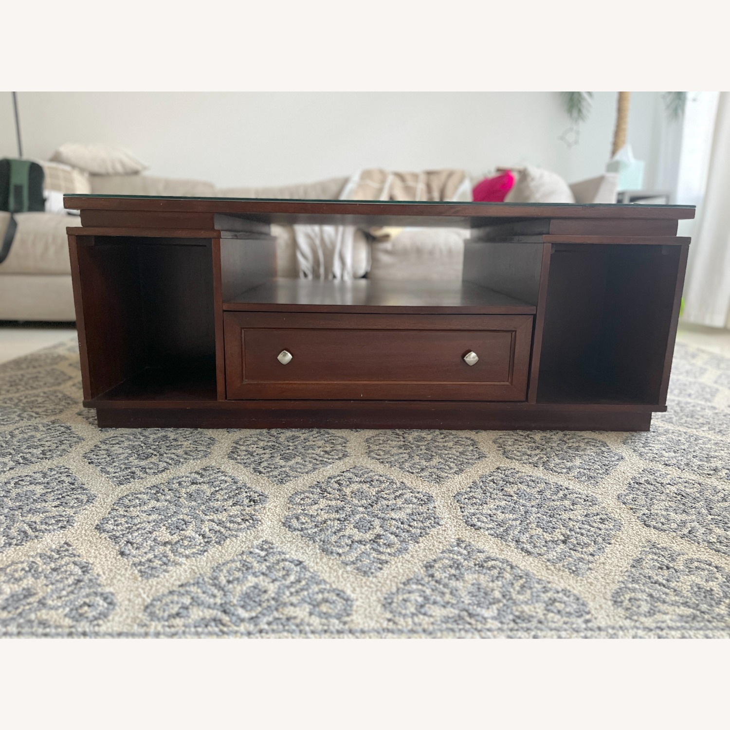 Bernhardt Dark Brown Wood Coffee Table - image-2
