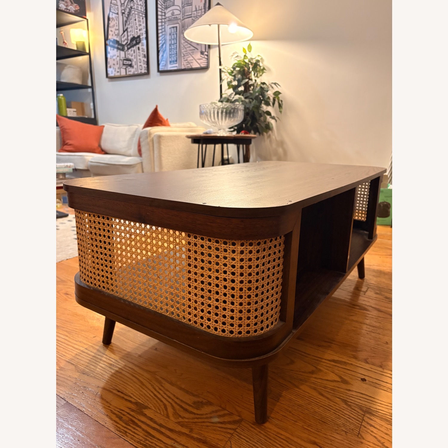 Izzy Dark Brown Wood Coffee Table - image-2