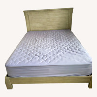 Light Gray Wood Queen Bed
