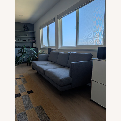 Used Article Burrard Dark Gray Fabric 3+ Seater Sofa for sale on AptDeco