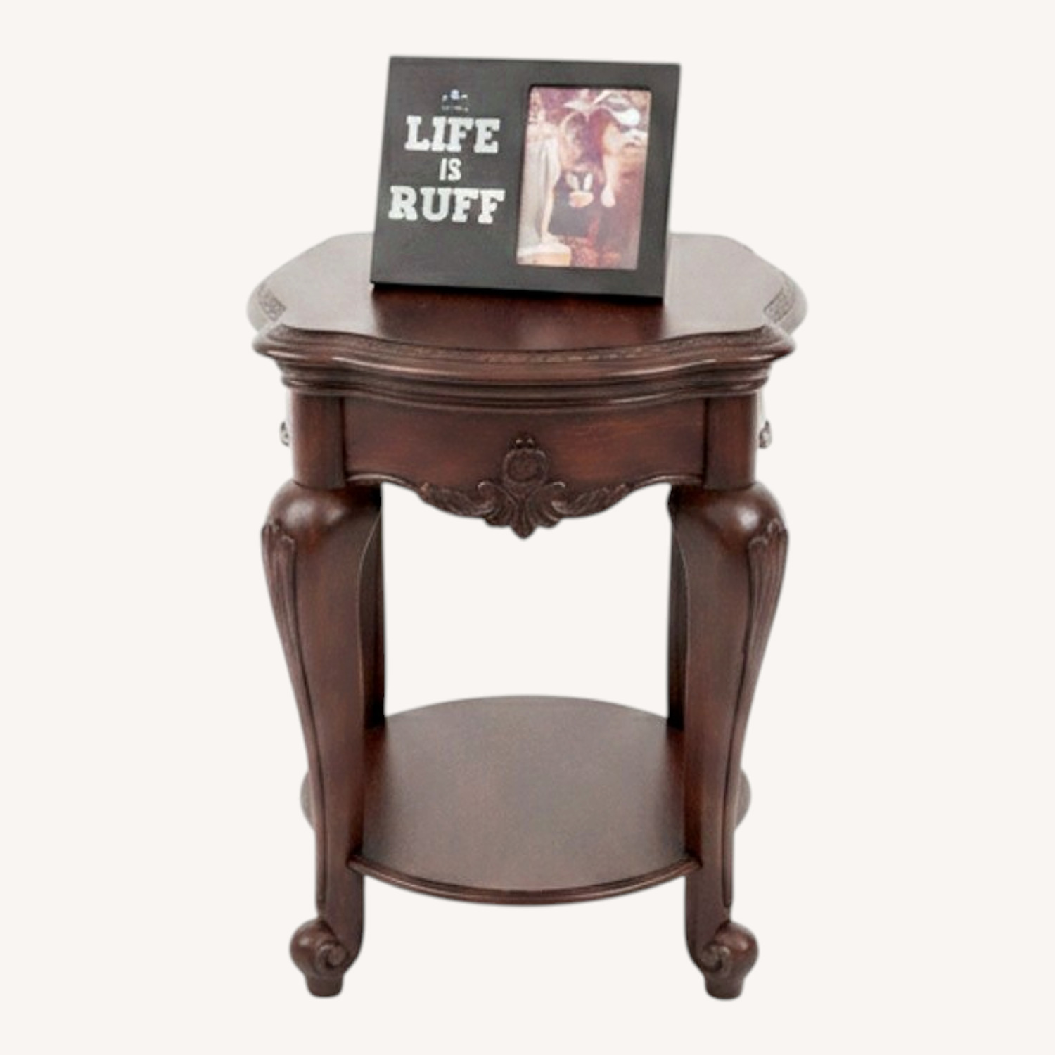 Halden Dark Brown Wood Coffee Table - image-0