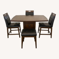 Holloway Dark Brown Wood Dining Sets