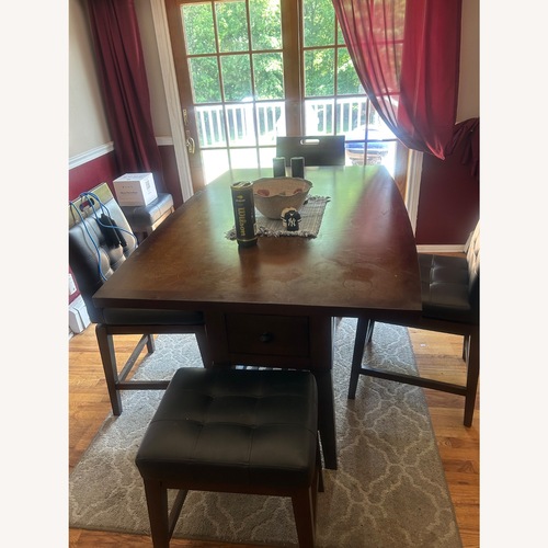 Used Holloway Dark Brown Wood Dining Sets for sale on AptDeco