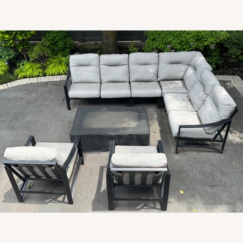 Used Premium Weather Resistant Outdoor Couch/Chair Set for sale on AptDeco