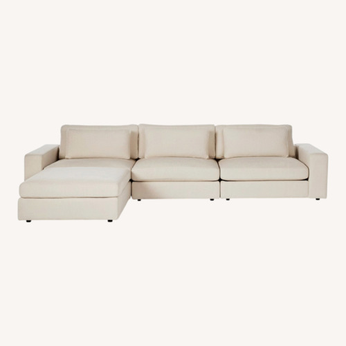 Used White Sectional Sofa  for sale on AptDeco
