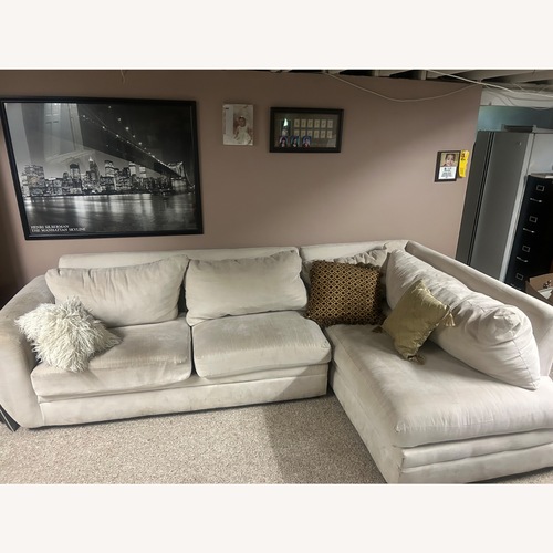 Used White Sectional Sofa  for sale on AptDeco