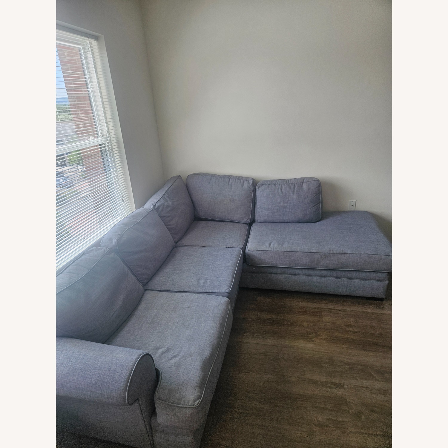 Jonathan Louis Furniture Blue Chaise Lounge - image-3
