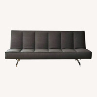 CB2 Flex Light Brown Wood 3+ Seater Sofa