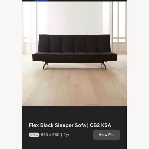 Used CB2 Flex Light Brown Wood 3+ Seater Sofa for sale on AptDeco