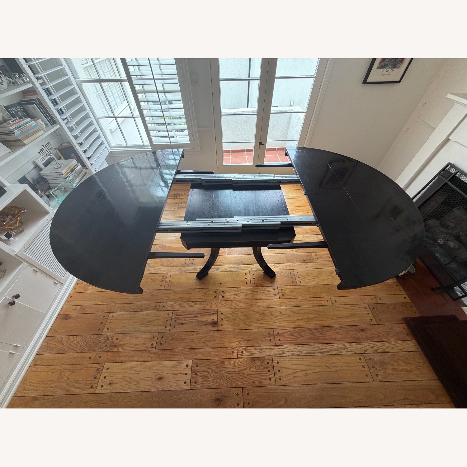 Baker Furniture Black Wood Extendable Dining Table - image-5