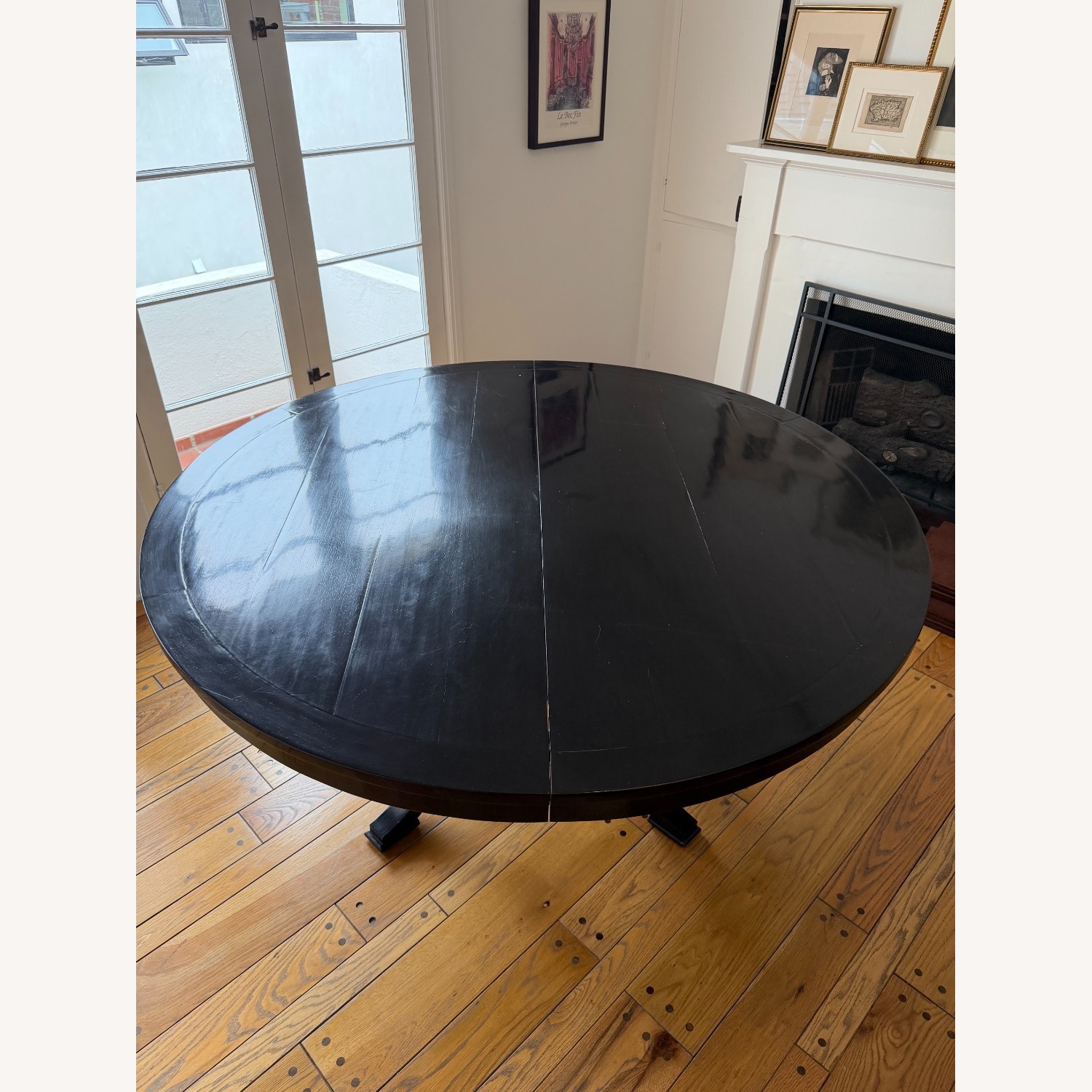 Baker Furniture Black Wood Extendable Dining Table - image-4