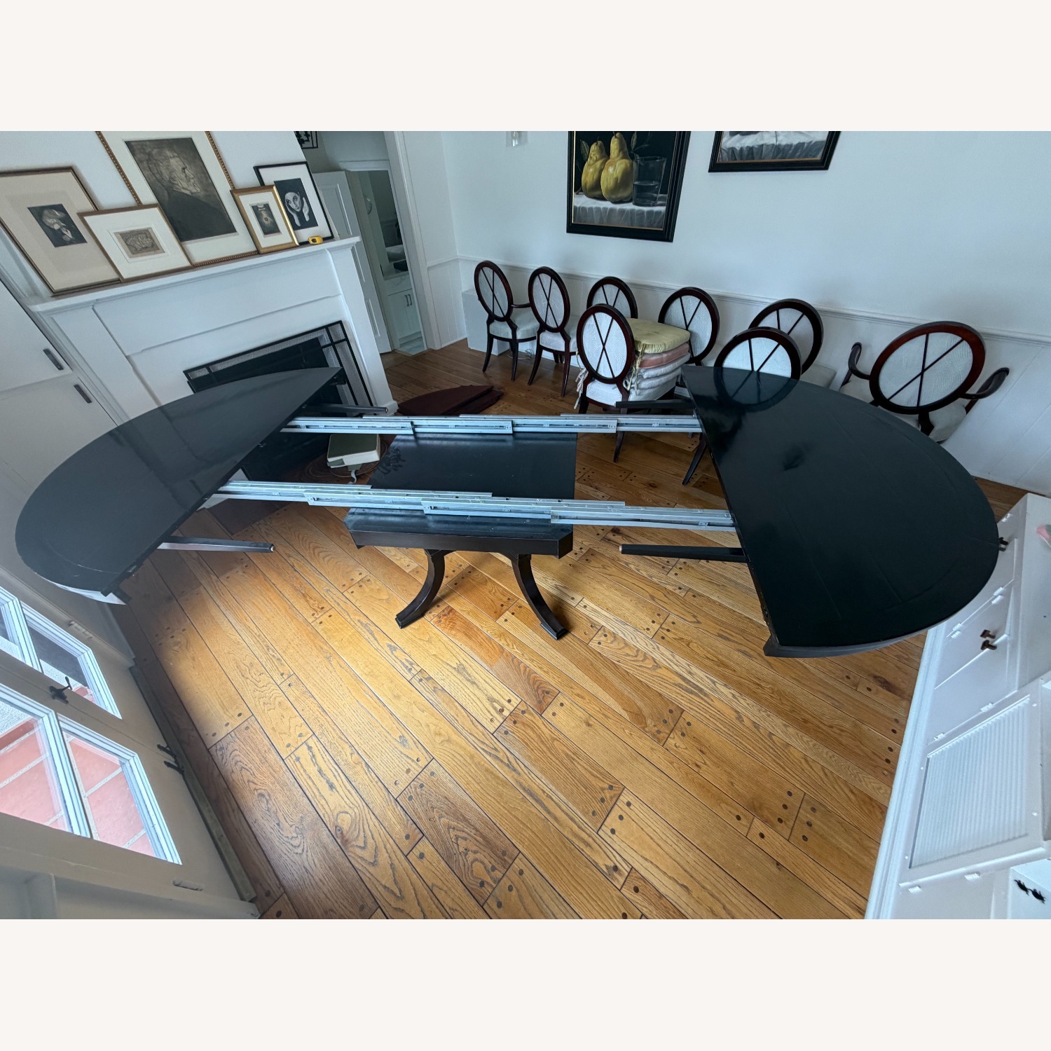 Baker Furniture Black Wood Extendable Dining Table - image-6