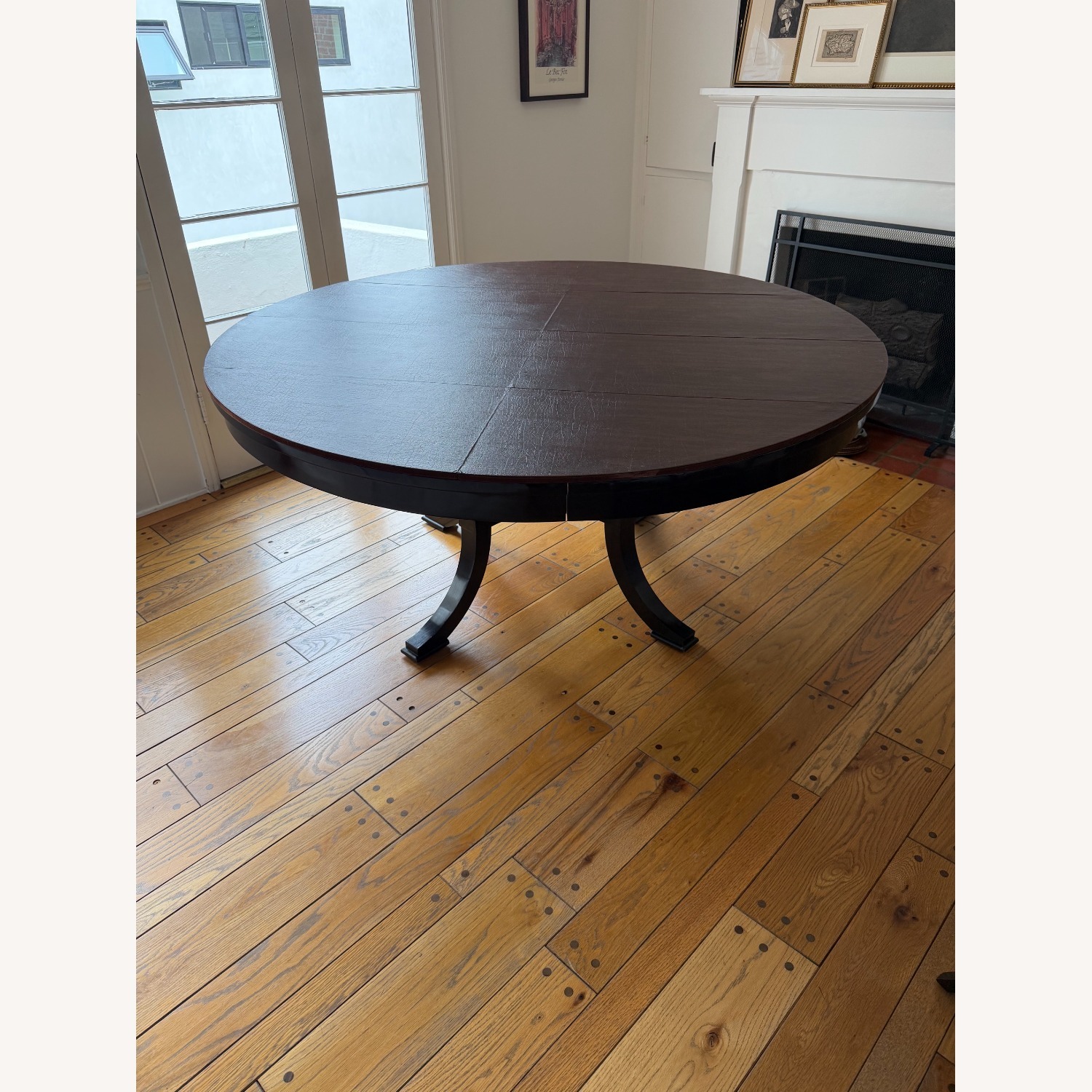 Baker Furniture Black Wood Extendable Dining Table - image-2
