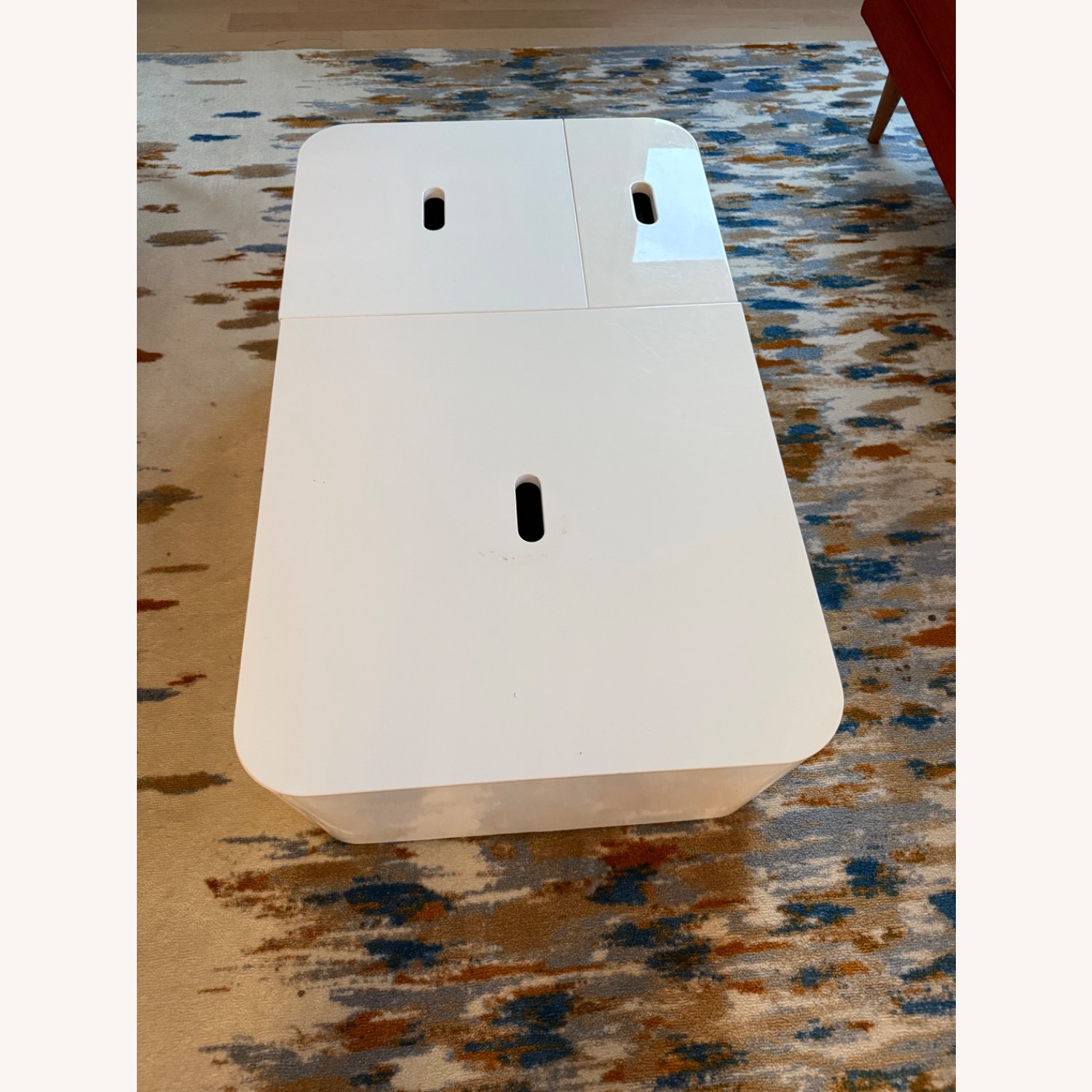 CB2 White Coffee Table - image-2