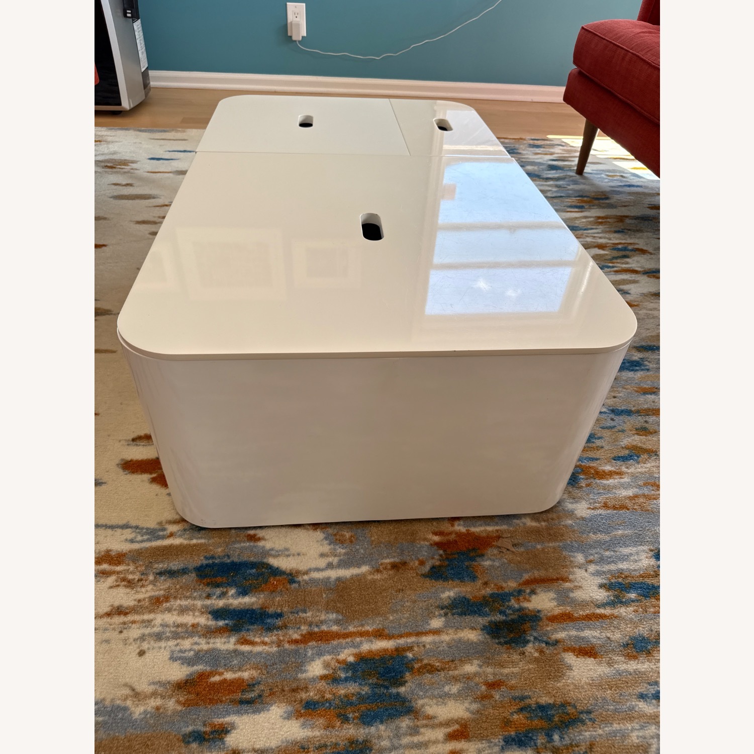 CB2 White Coffee Table - image-3