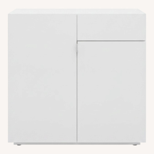 Used CB2 White Bar Cart for sale on AptDeco