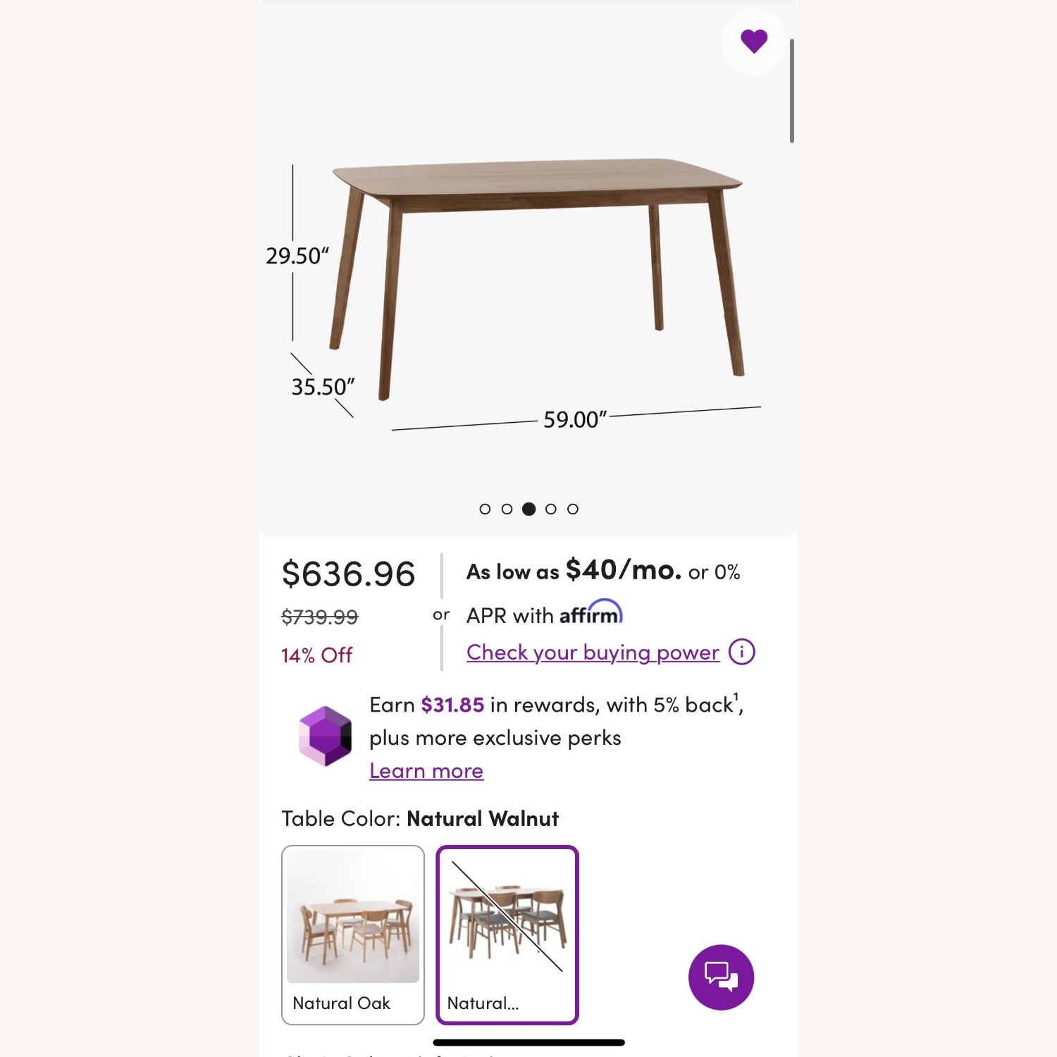 Dark Brown Wood Dining Table - image-3