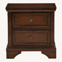 Dark Brown Wood Nightstands