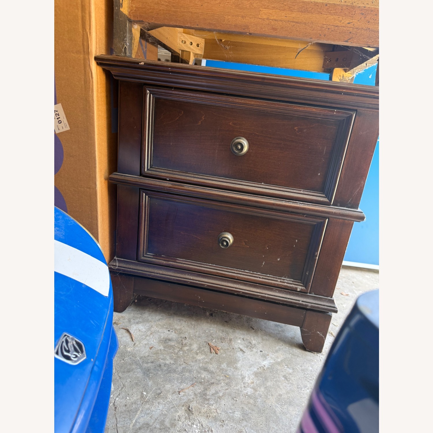 Dark Brown Wood Nightstands - image-2