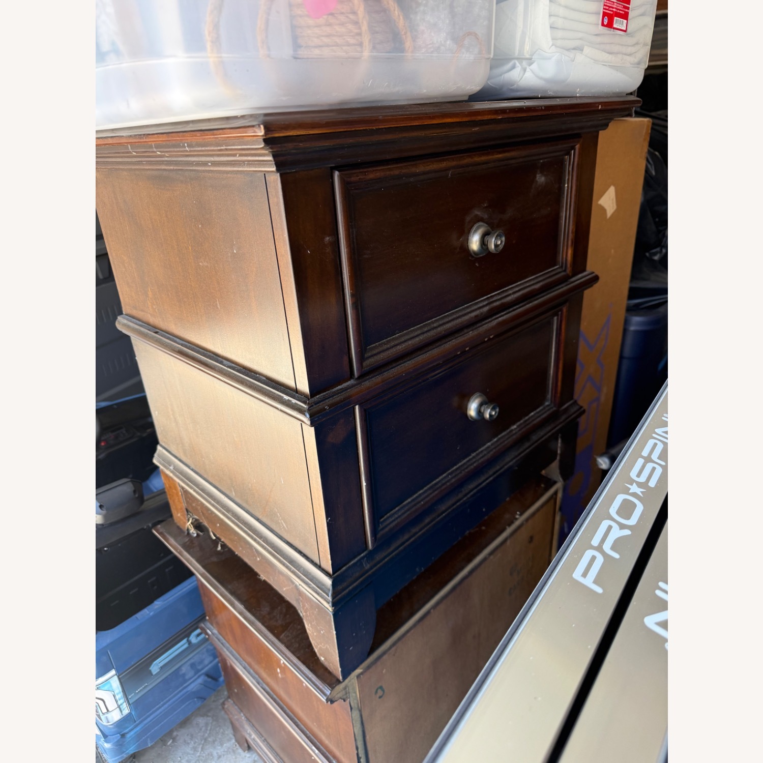 Dark Brown Wood Nightstands - image-4