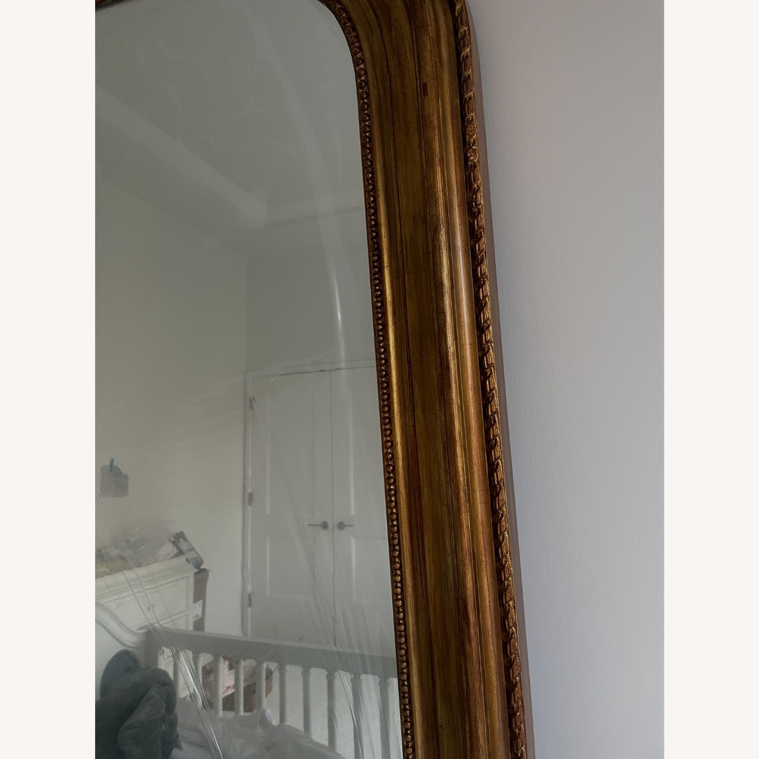 Restoration Hardware Gilt Arched Floor Mirror - image-4