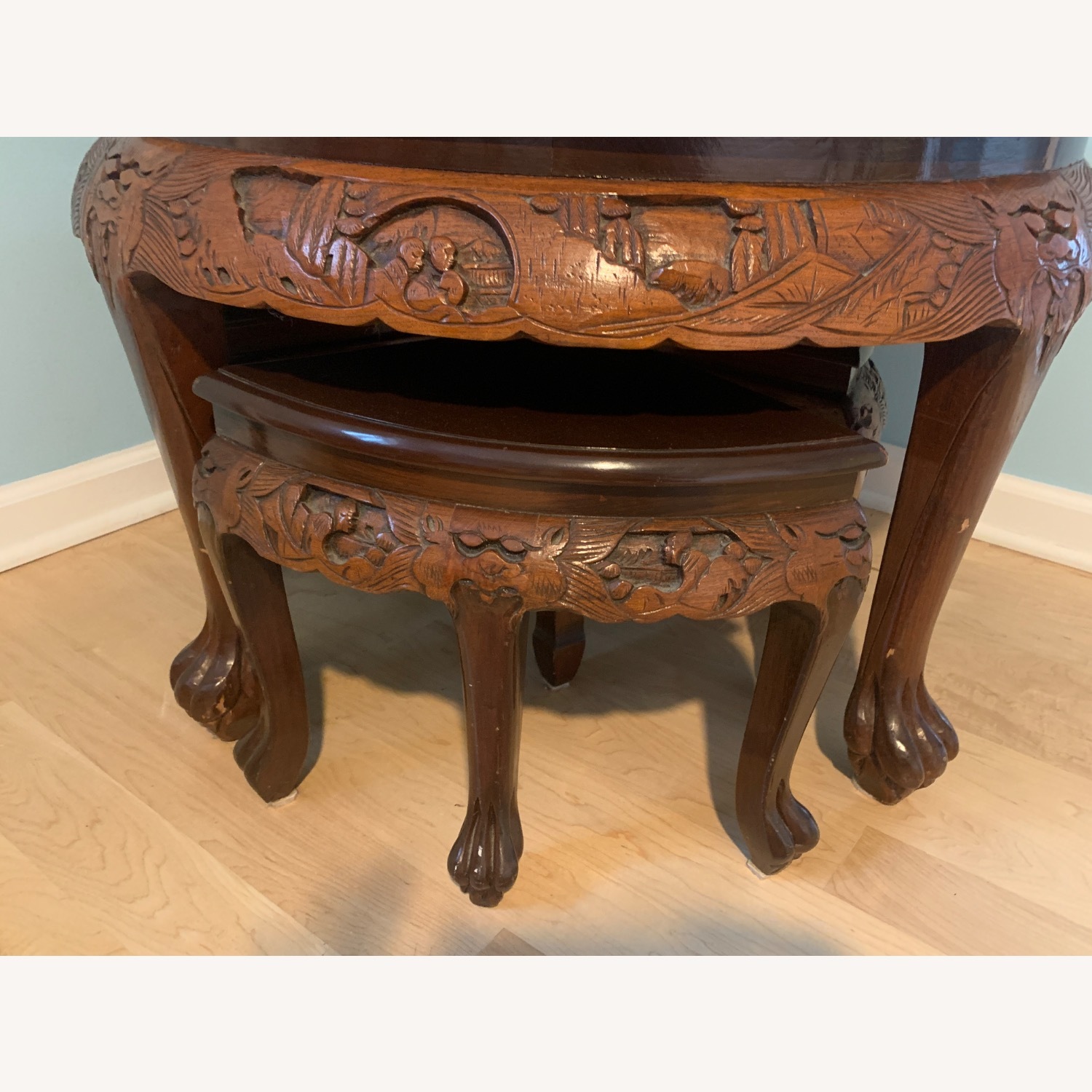 Dark Brown Wood Coffee Table - image-8