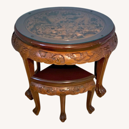 Used Dark Brown Wood Coffee Table for sale on AptDeco