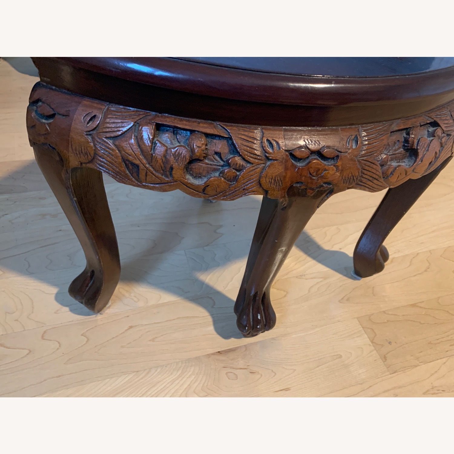 Dark Brown Wood Coffee Table - image-5