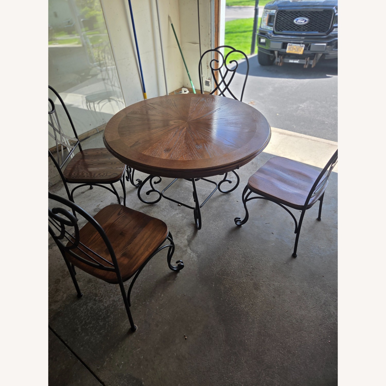 Dark Brown Wood Dining Table - image-3