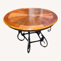 Dark Brown Wood Dining Table