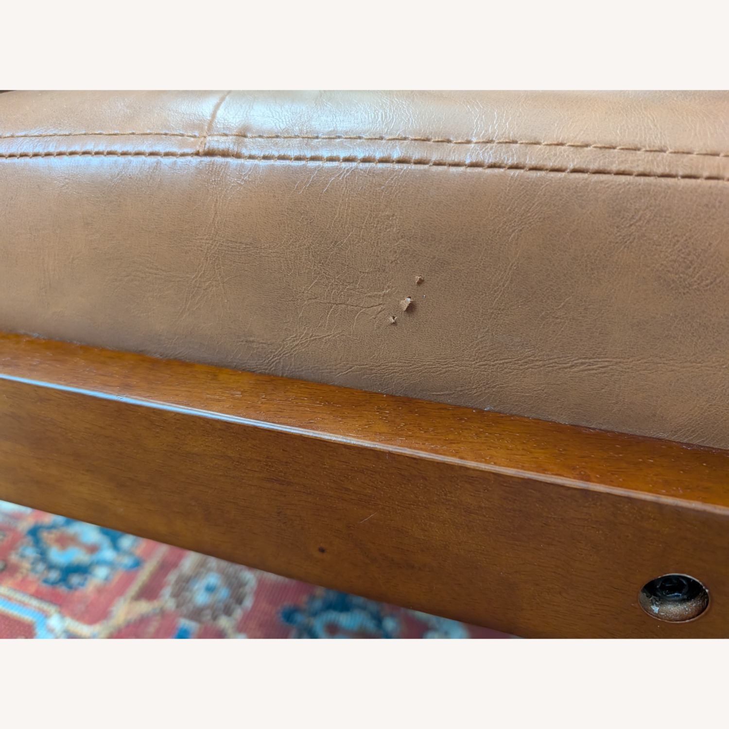 Wayfair Light Brown Faux Leather Accent Chair - image-9
