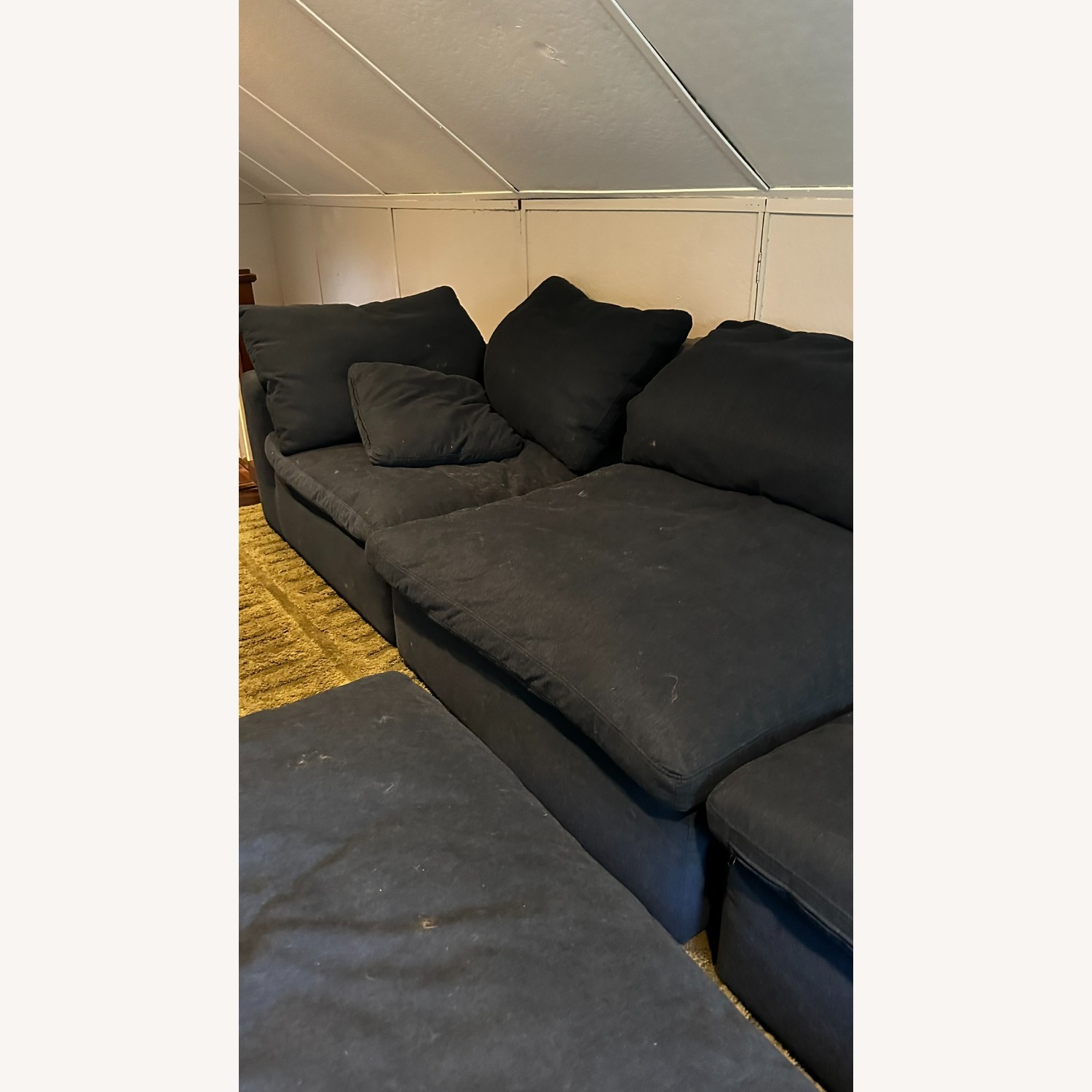 Bob's Discount Furniture Dream Navy 5 Piece Sectional - image-4