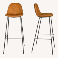 Wayfair Saddle Brown Faux Leather Bar Stools