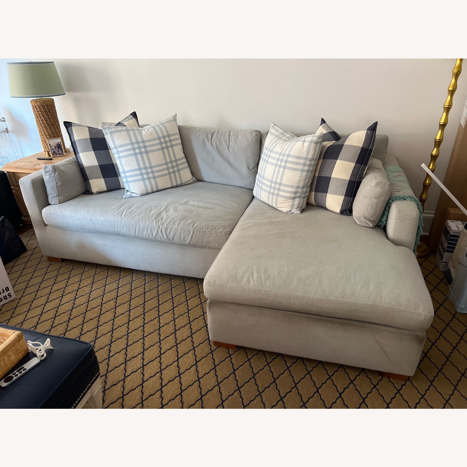 Interior Define Charly Ecru Sectional Sofa - image-1
