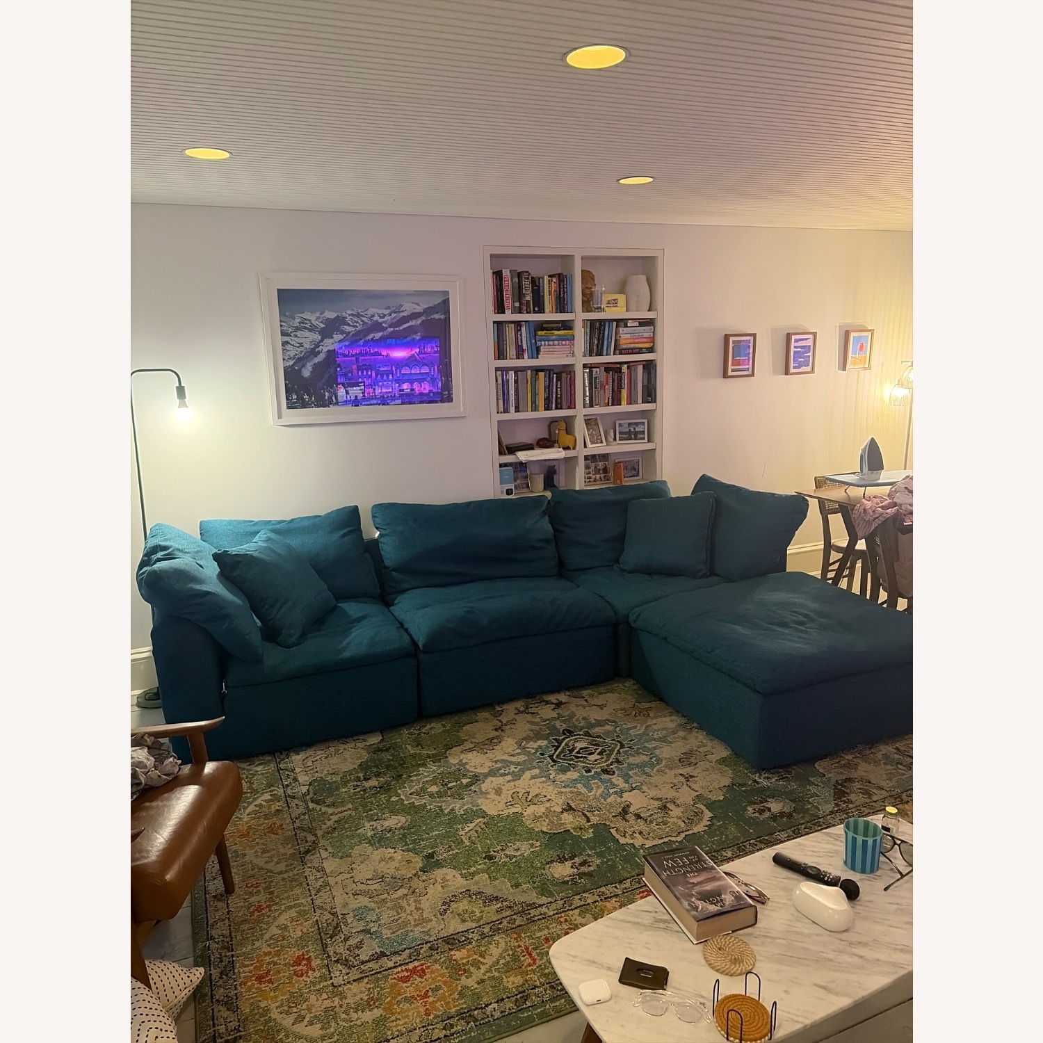 Joybird Bryant Blue Fabric 3+ Piece Sectional - image-2