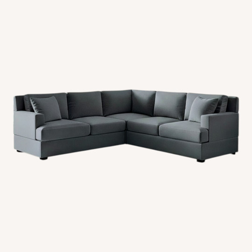 Used Wayfair Dark Gray Fabric L Shaped Sectional for sale on AptDeco