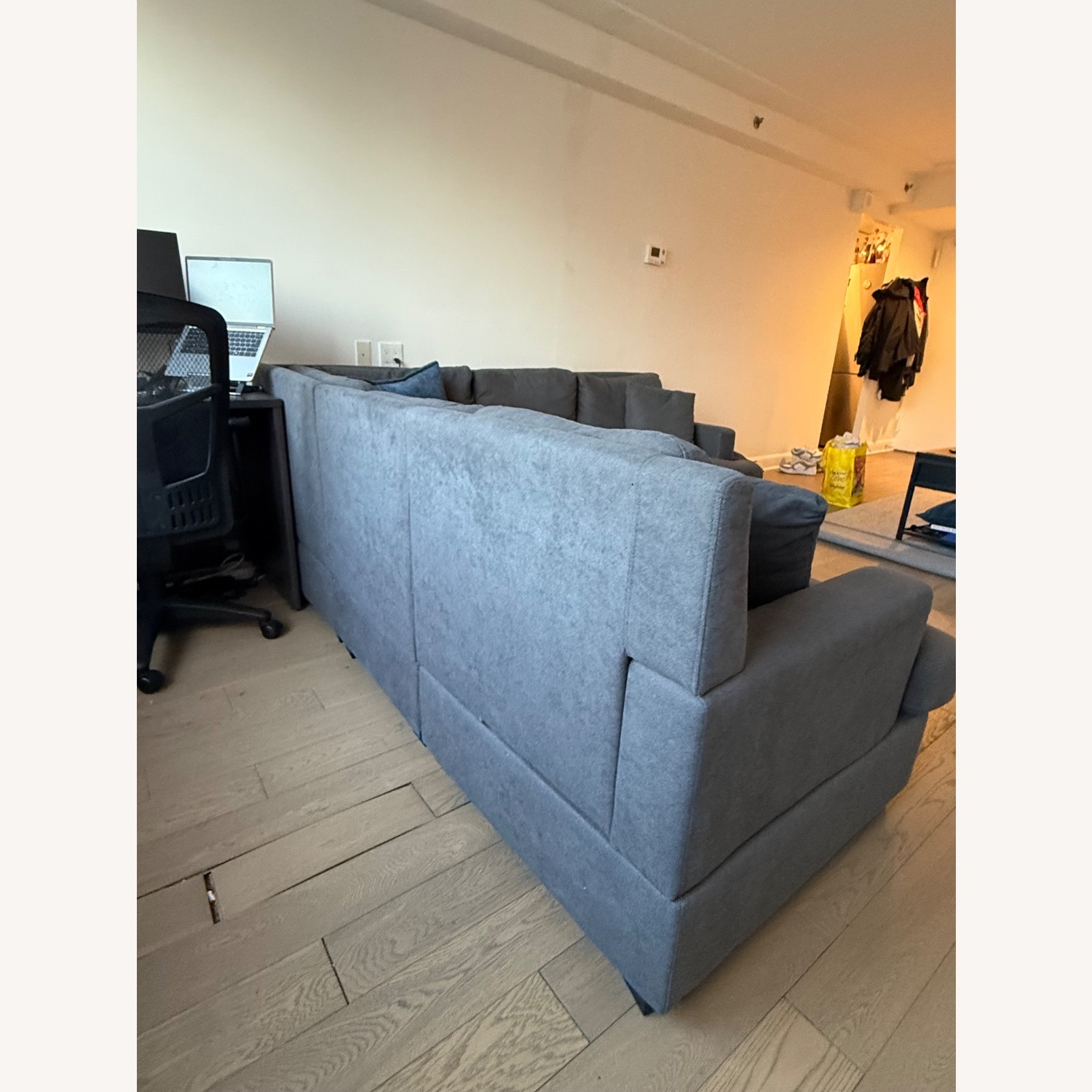 Wayfair Dark Gray Fabric L Shaped Sectional - image-3