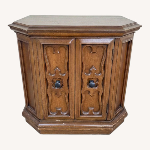 Used Dark Brown Wood Nightstand for sale on AptDeco