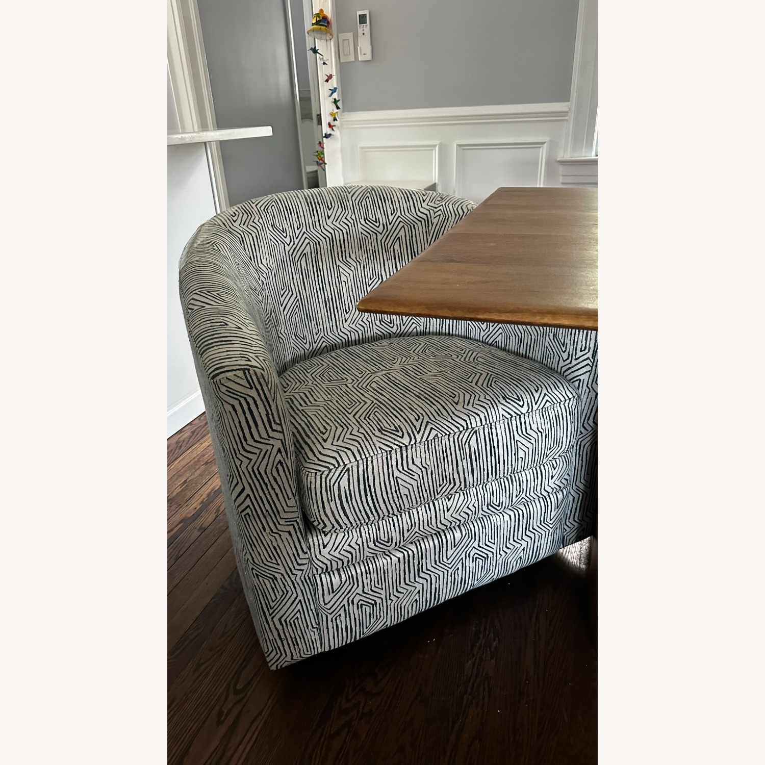 Bob's Discount Furniture Bettie Teal Swivel Chairs - image-7