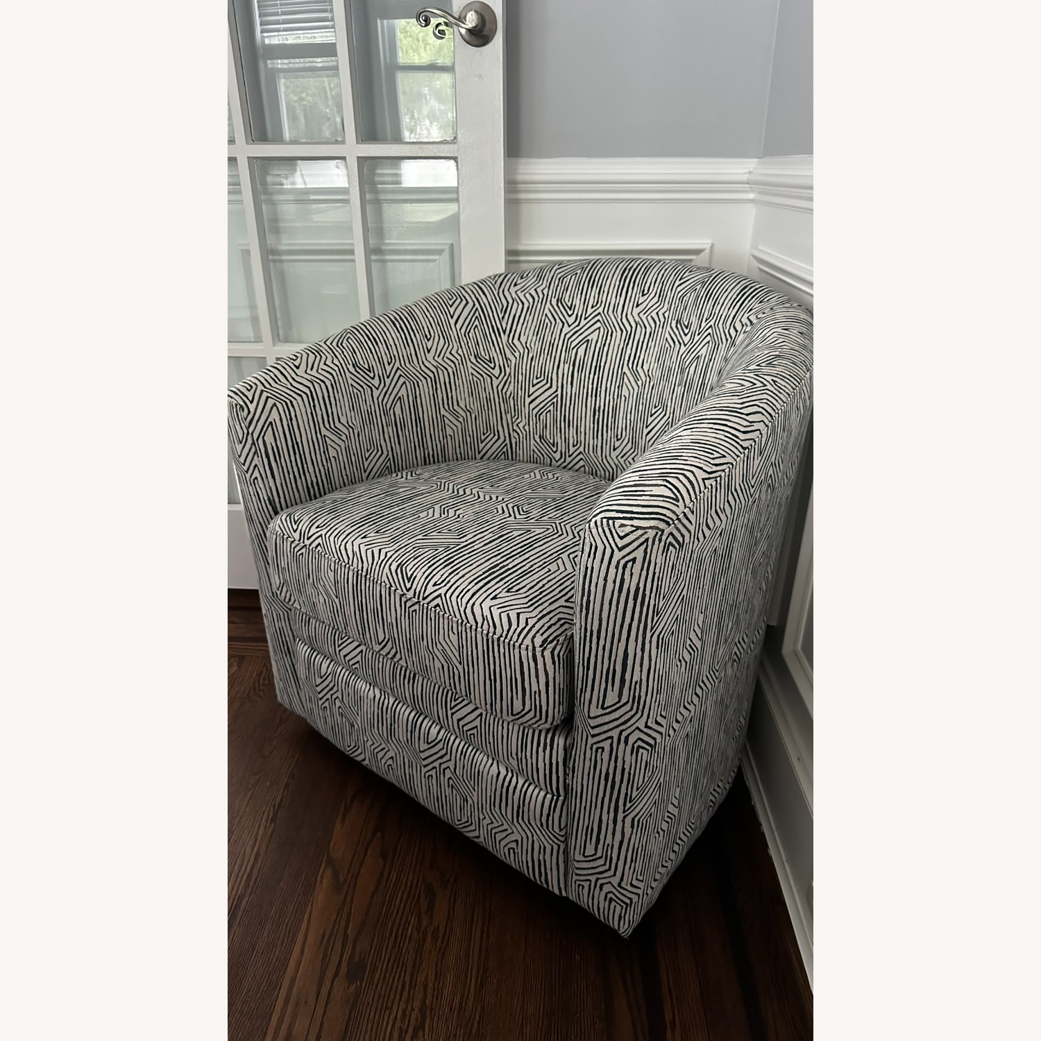Bob's Discount Furniture Bettie Teal Swivel Chairs - image-5
