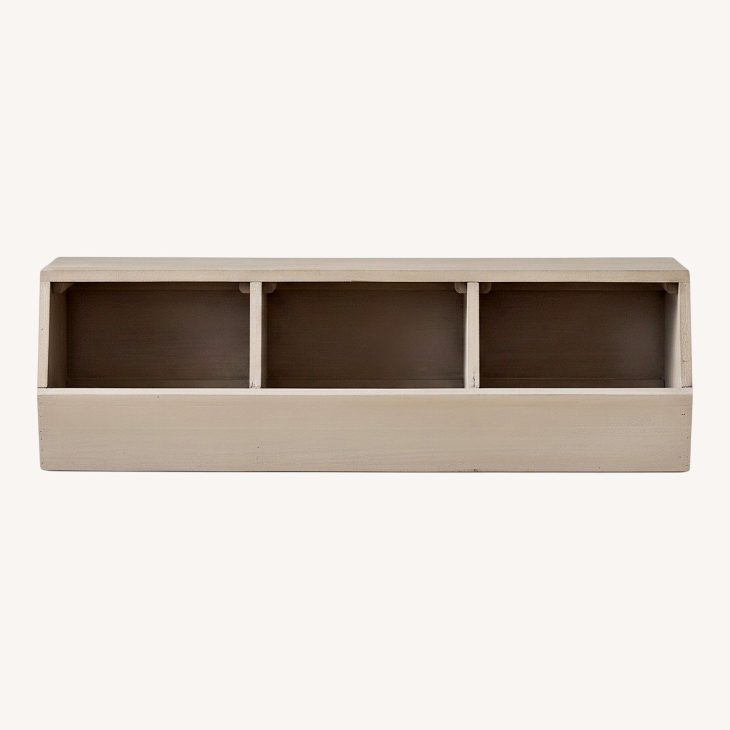 Restoration Hardware Light Gray Wood Wall Unit - image-0