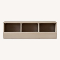 Restoration Hardware Light Gray Wood Wall Unit