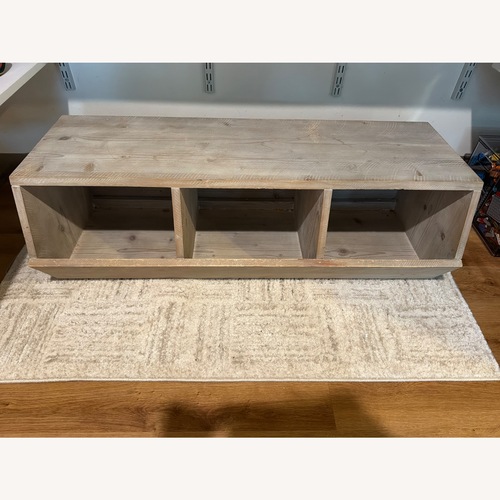 Used Restoration Hardware Light Gray Wood Wall Unit for sale on AptDeco