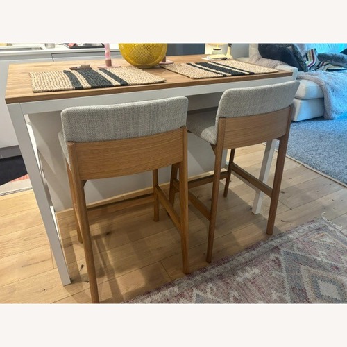 Used Design Within Reach Natural Boucle Stools for sale on AptDeco