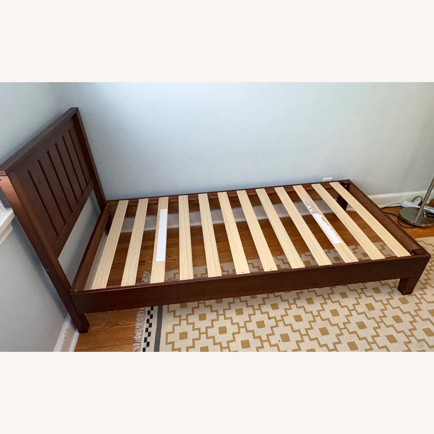 Solid wood Craftsman-style twin platform bed - image-1