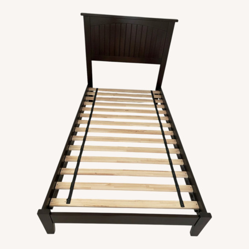 Used Wayfair Twin Platform Bed in Solid Rubberwood for sale on AptDeco
