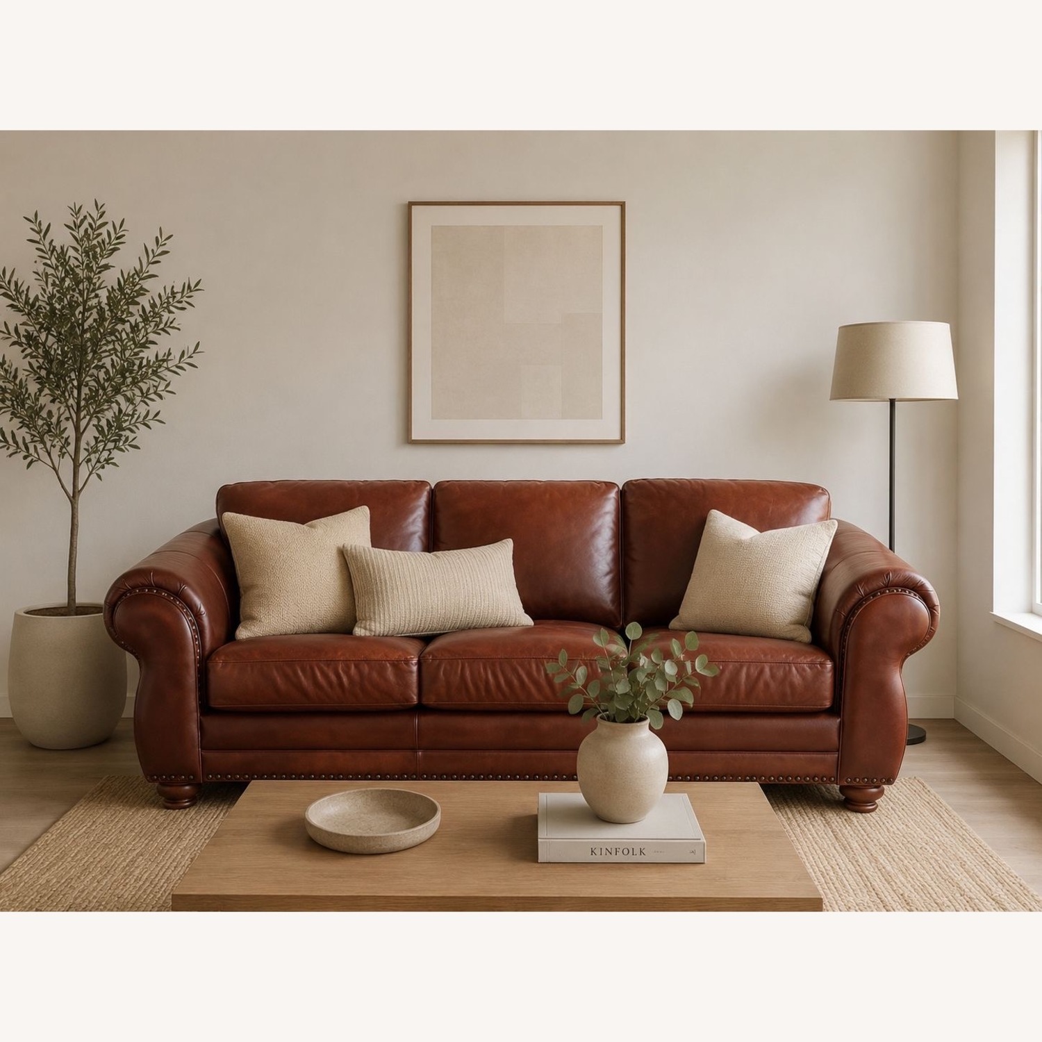 Genuine Leather Sofa - image-1