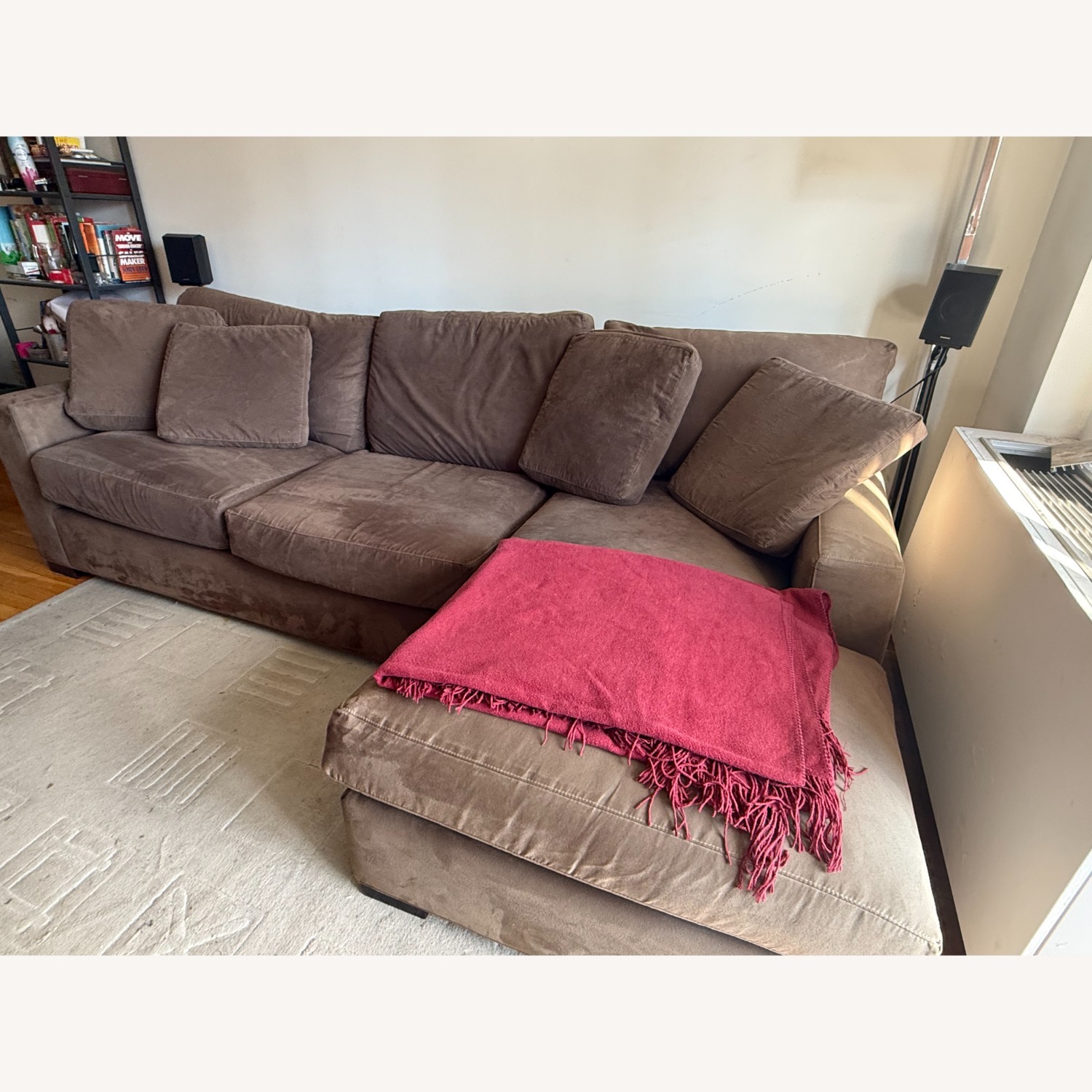 Crate & Barrel Axis Sofa Chaise with Full Sleeper Bed - image-2