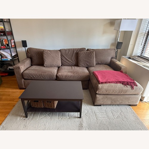 Used Crate & Barrel Axis Sofa Chaise with Full Sleeper Bed for sale on AptDeco